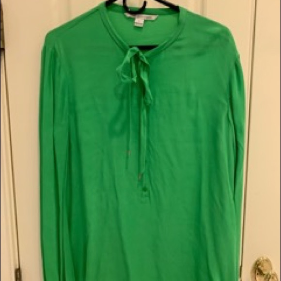 Diane Von Furstenburg Green Blouse - Picture 1 of 4